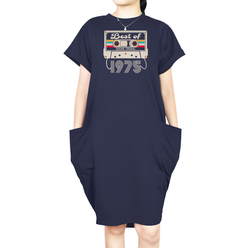 Best Of 1975 Loose Short Sleeve Pocket On Dress - variant image 1