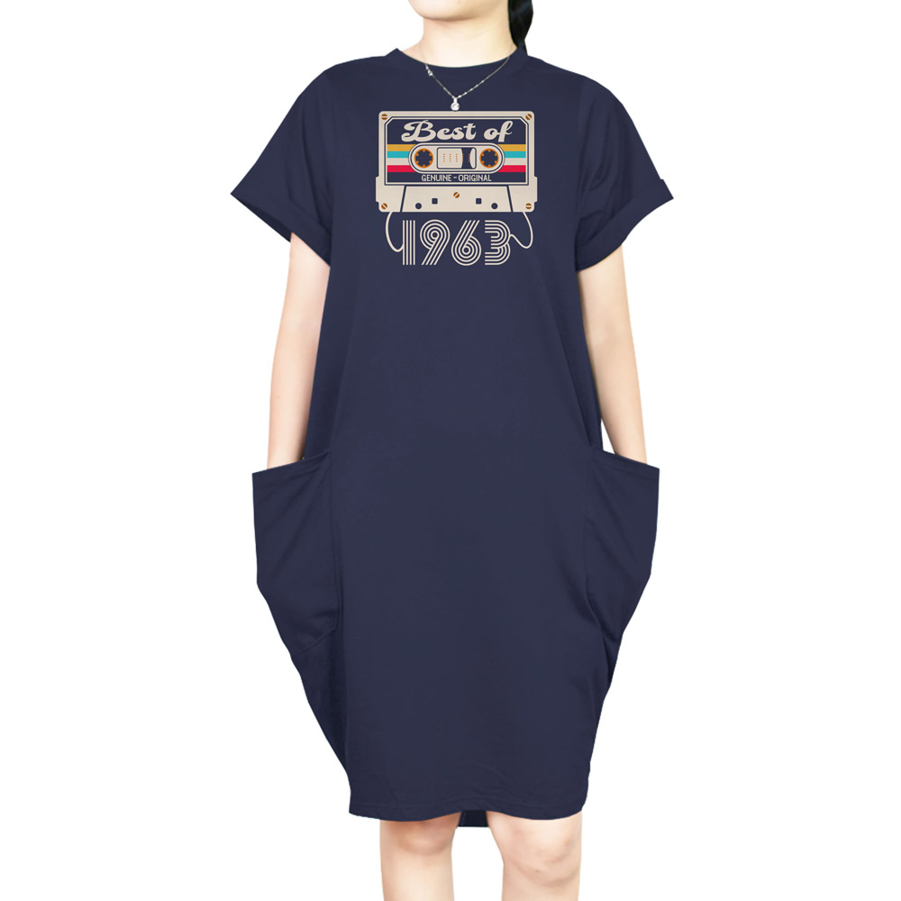 Best Of 1963 Loose Short Sleeve Pocket On Dress - variant image 1