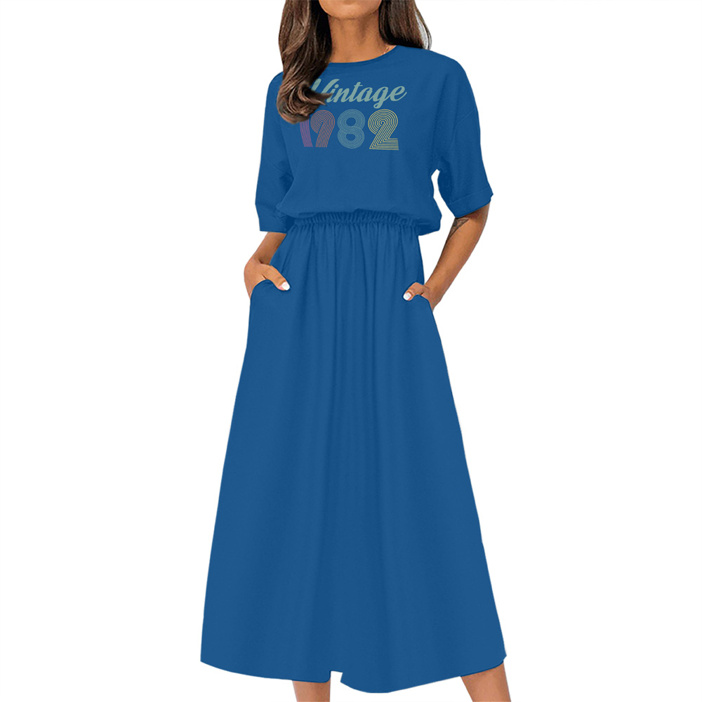 Vintage Edition 1982 Birthday Elastic Waist Dress - variant image 1