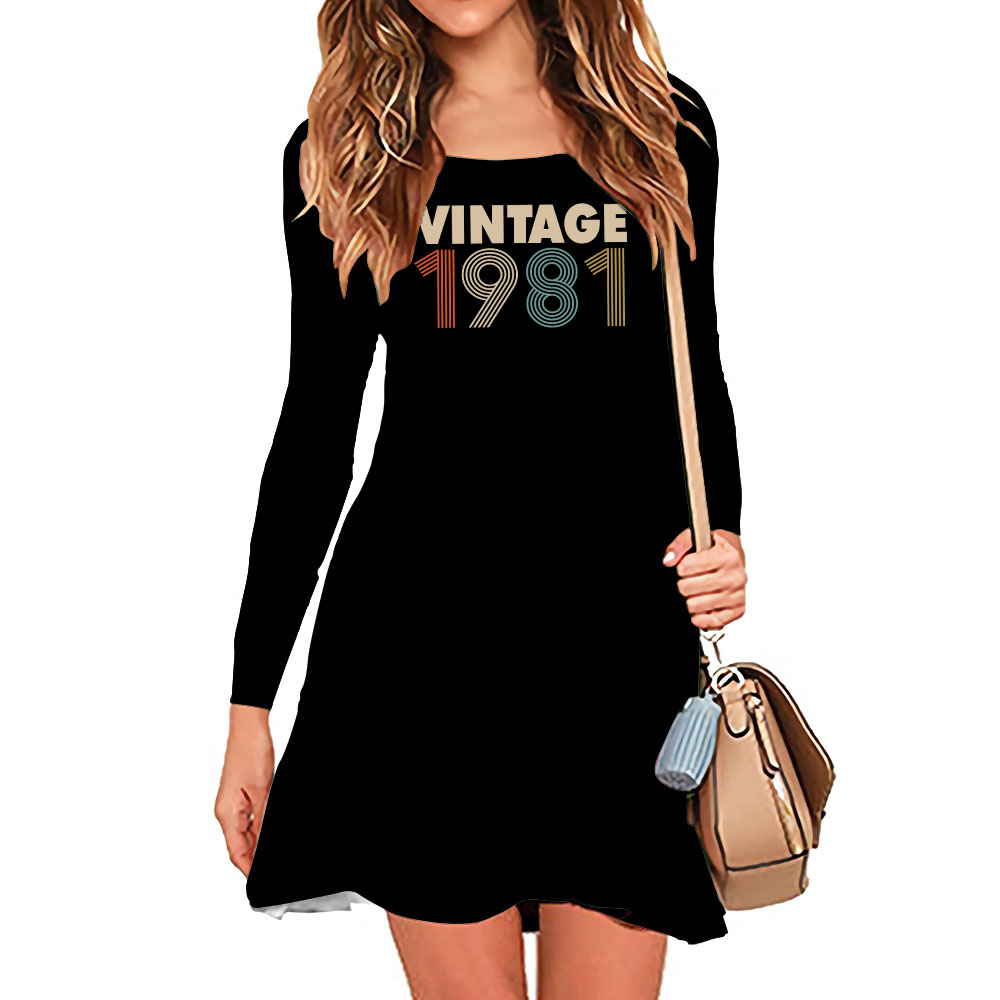 Limited 1981 Birthday Women's Crew Neck Dress - variant image 1