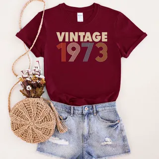 Limited 1973 Birthday T-Shirt – Maroon
