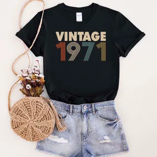 Limited 1971 Birthday T-Shirt – Black