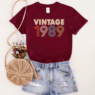 Limited 1989 Birthday T-Shirt – Maroon