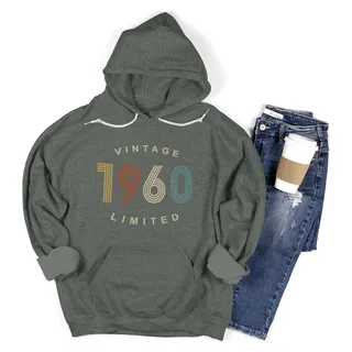 Limited Vintage 1960 Birthday Hoodie – Military Green