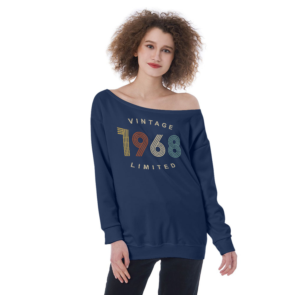 Limited Vintage 1968 Women's Off-Shoulder Sweatshirt - variant image 1
