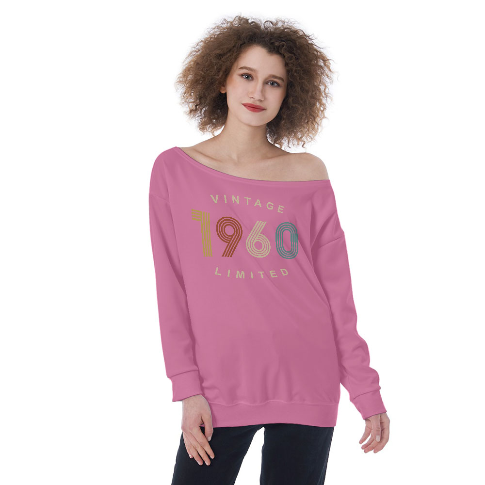 Limited Vintage 1960 Women's Off-Shoulder Sweatshirt - variant image 1