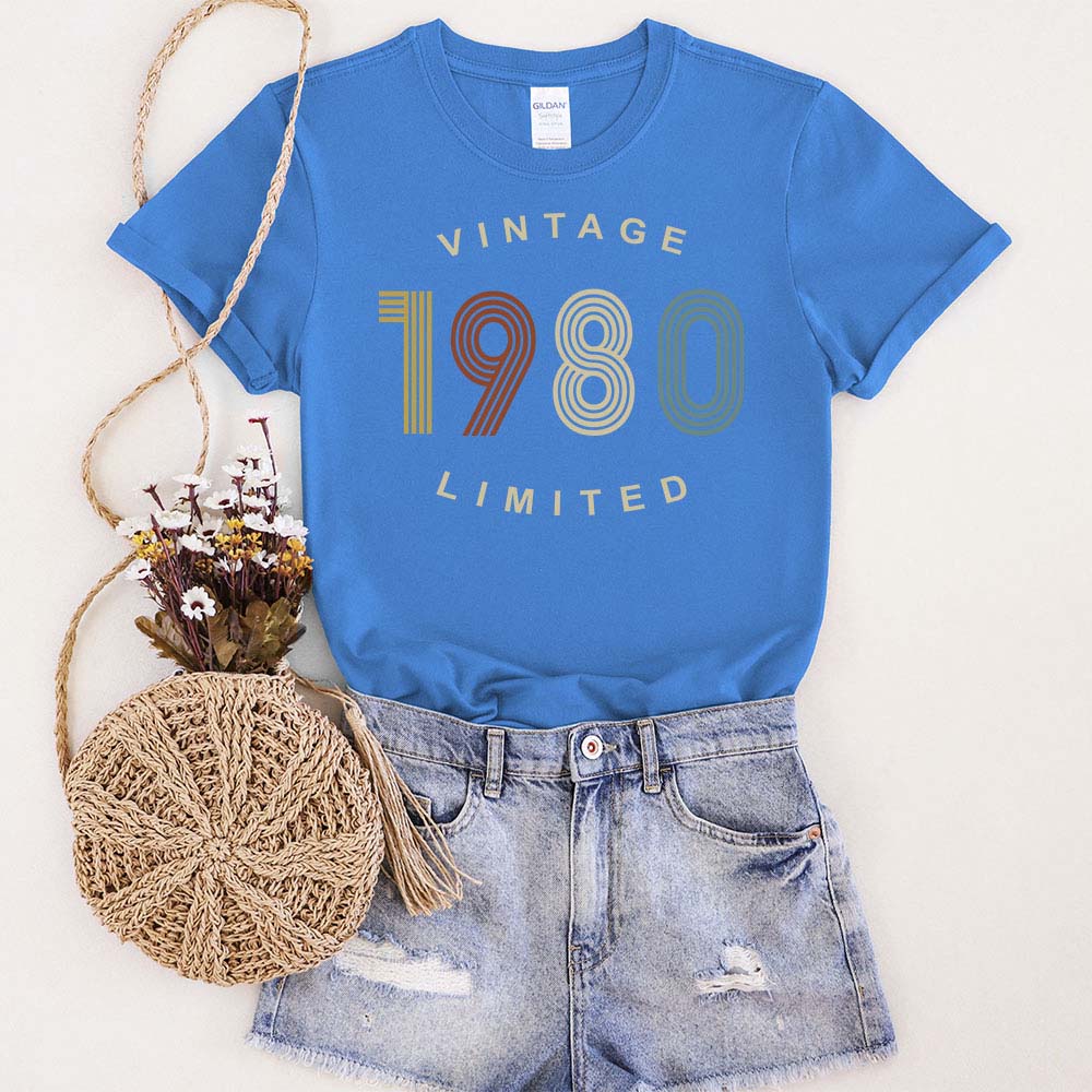 Limited Vintage 1980 Birthday T-Shirt - variant image 1