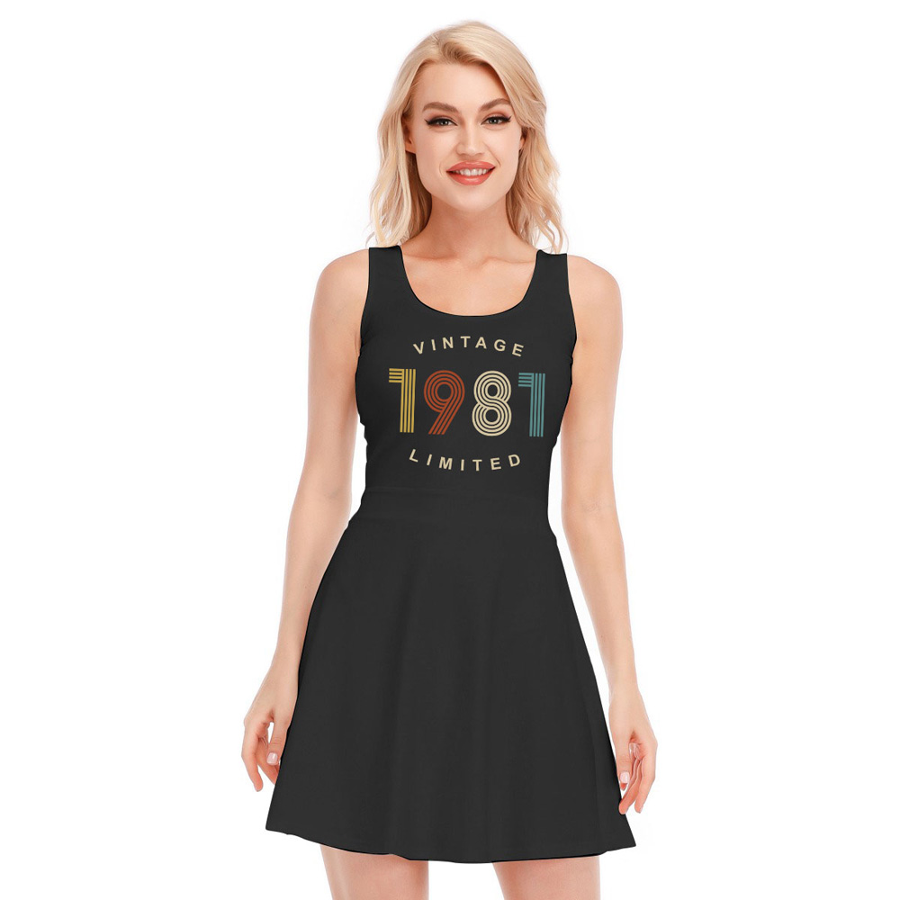 Limited Vintage 1981 Birthday Women's Waistless Dress - variant image 1