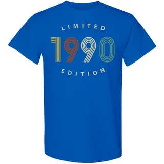 Limited 1990 Birthday T-Shirt – Royal