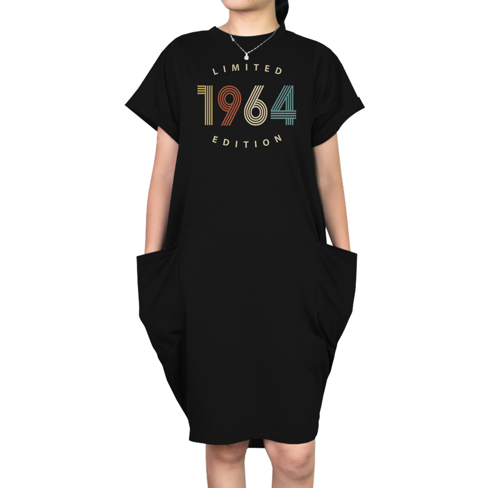 Limited Edition 1964 Loose Short Sleeve Pocket On Dress - variant image 1