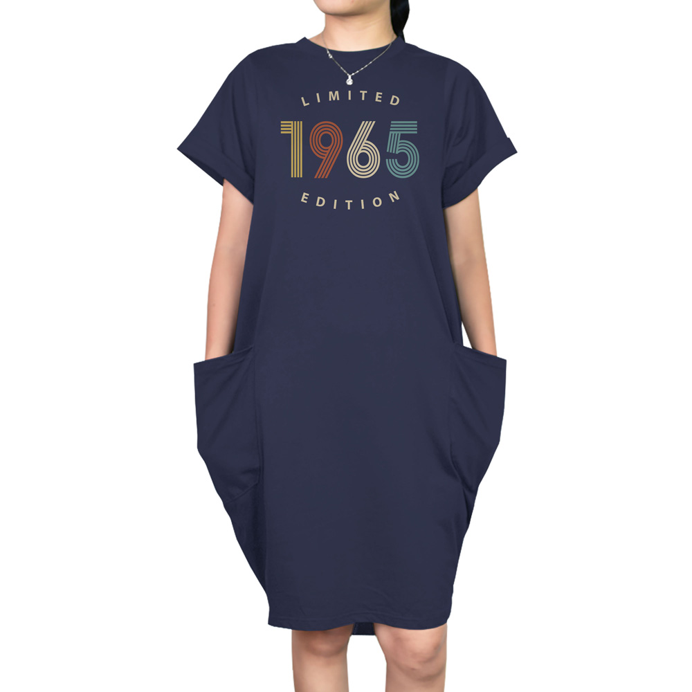 Limited Edition 1965 Loose Short Sleeve Pocket On Dress - variant image 1