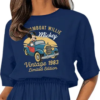 Limited Edition Steamboat 1983 Birthday Elastic Waist Dress – Navy