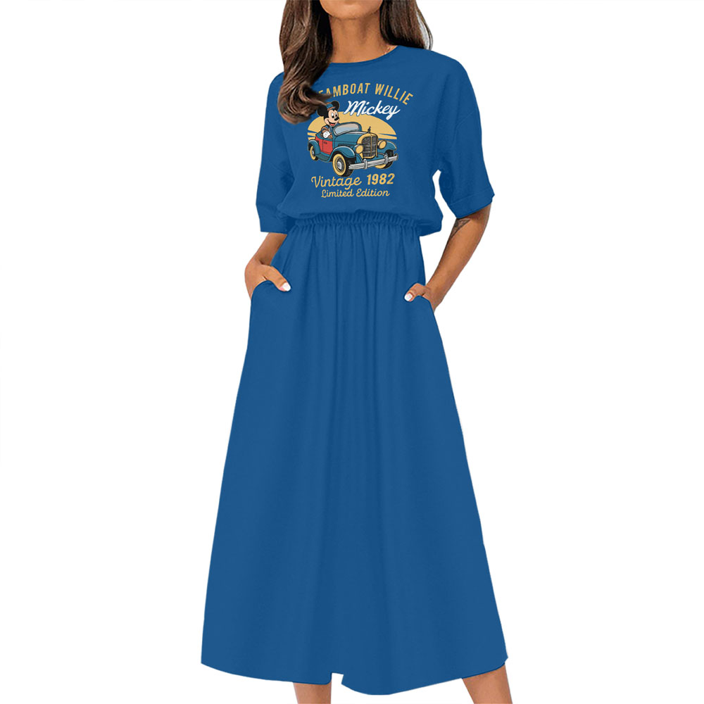 Limited Edition Steamboat 1982 Birthday Elastic Waist Dress - variant image 1