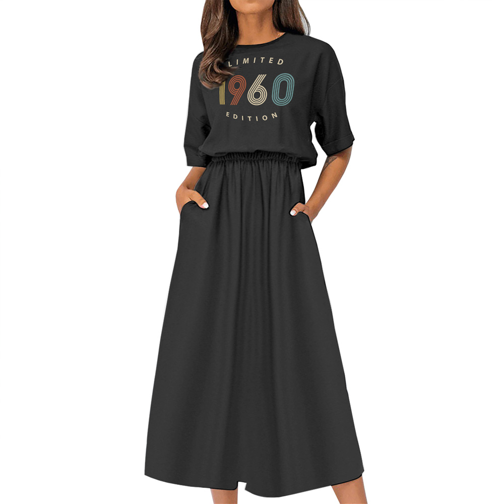 Limited Edition 1960 Birthday Women's Elastic Waist Dress - variant image 1