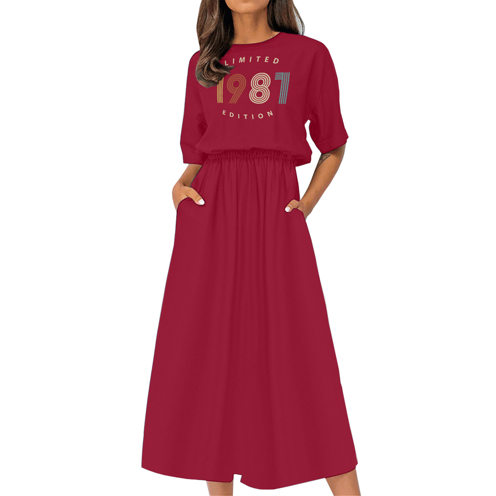 Limited Edition 1981 Birthday Elastic Waist Dress - variant image 1