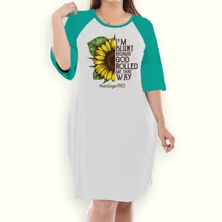 Awesome Hippie 1982 Raglan Nightgown – Grey