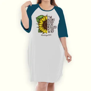 Awesome Hippie 1971 Raglan Nightgown – Blue