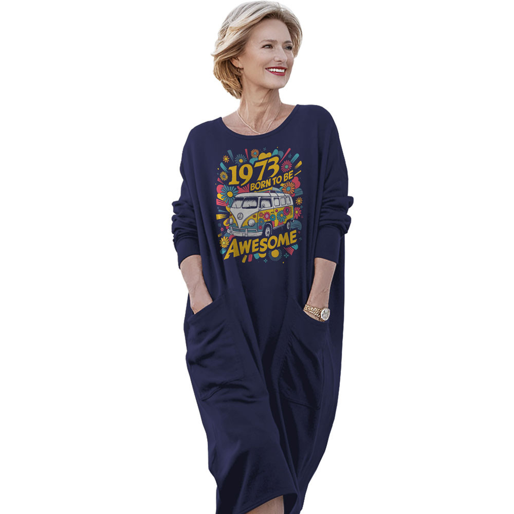 Awesome Hippie 1973 Loose Pocket On Dress - variant image 1