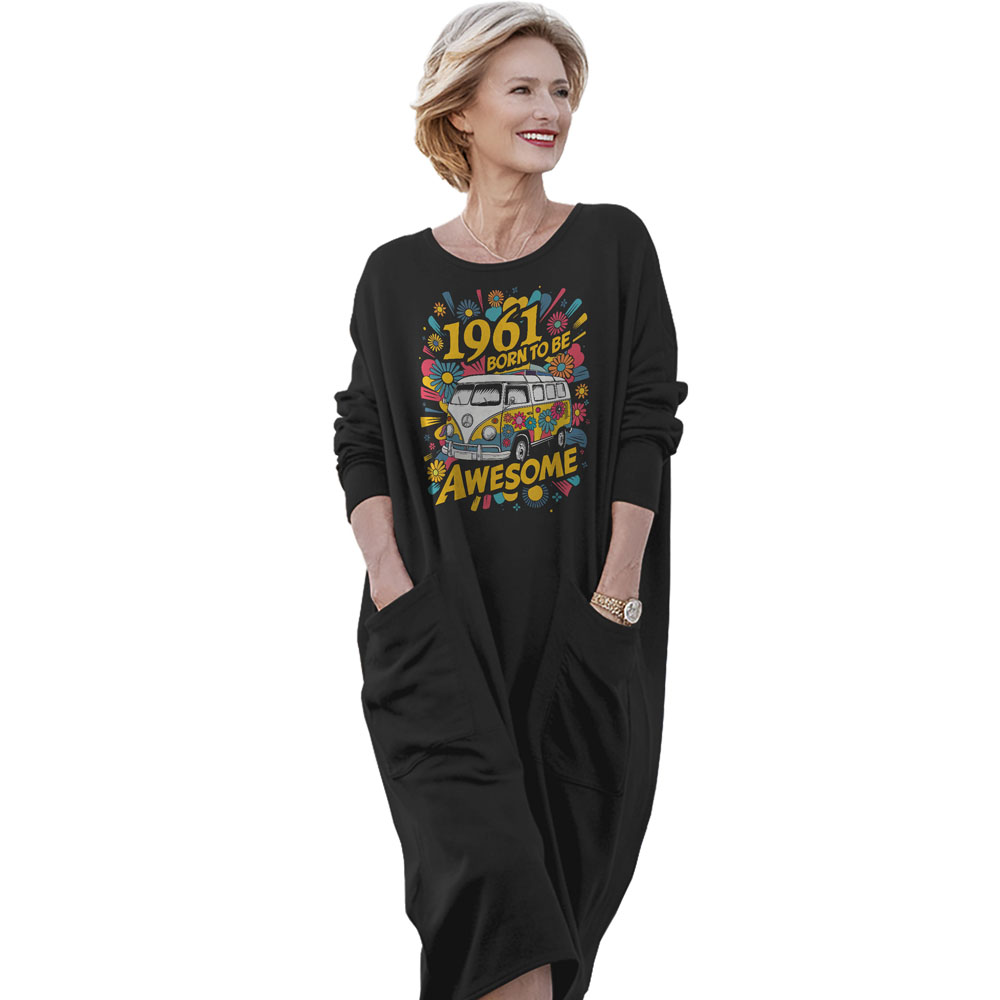 Awesome Hippie 1961 Loose Pocket On Dress - variant image 1