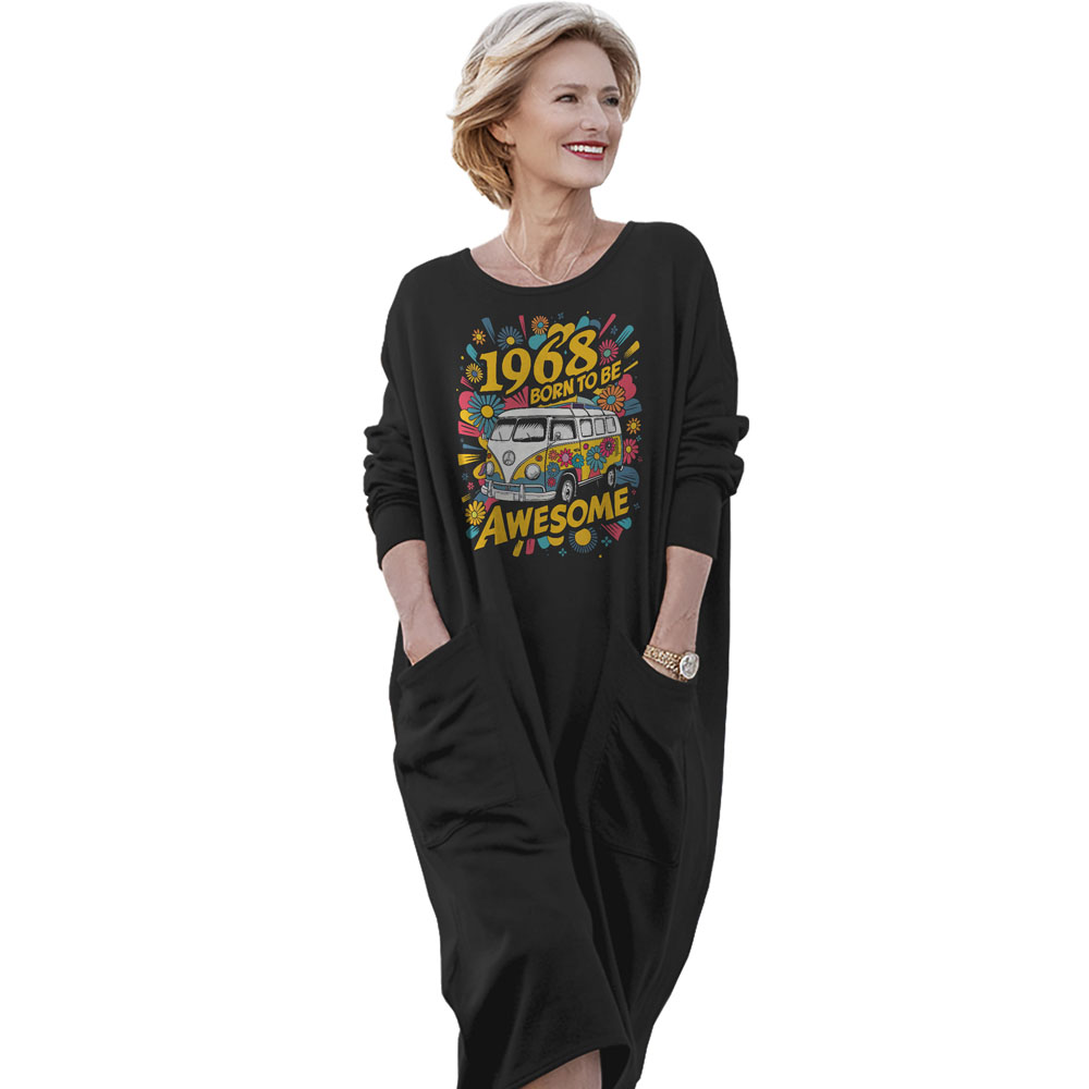 Awesome Hippie 1968 Loose Pocket On Dress - variant image 1