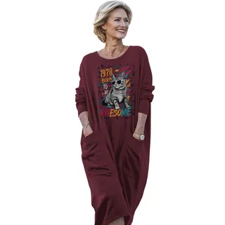 Cool Cat 1978 Birthday Pocket Dress – Red