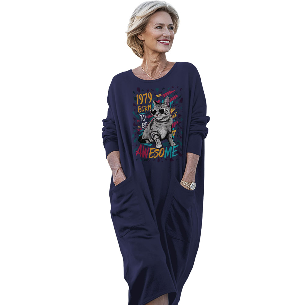 Cool Cat 1979 Birthday Pocket Dress - variant image 1
