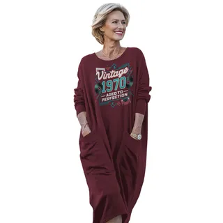 Vintage Perfection Cat 1970 Birthday Pocket Dress – Red