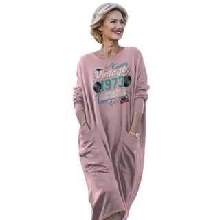 Vintage Perfection Cat 1973 Birthday Pocket Dress – Pink