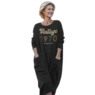 Vintage Original Parts 1970 Birthday Pocket Dress – Black