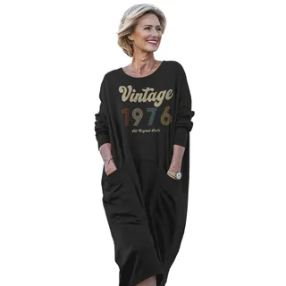 Vintage Original Parts 1976 Birthday Pocket Dress – Black