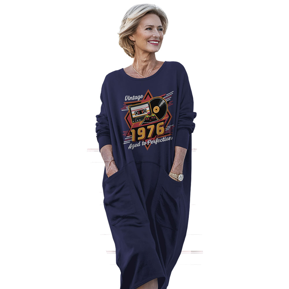 Vintage Aged Perfection 1976 Birthday Pocket Dress - variant image 1