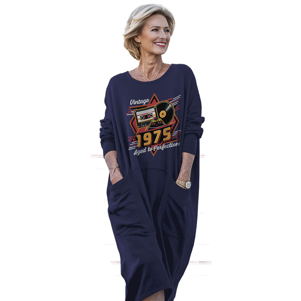 Vintage Aged Perfection 1975 Birthday Pocket Dress - variant image 1