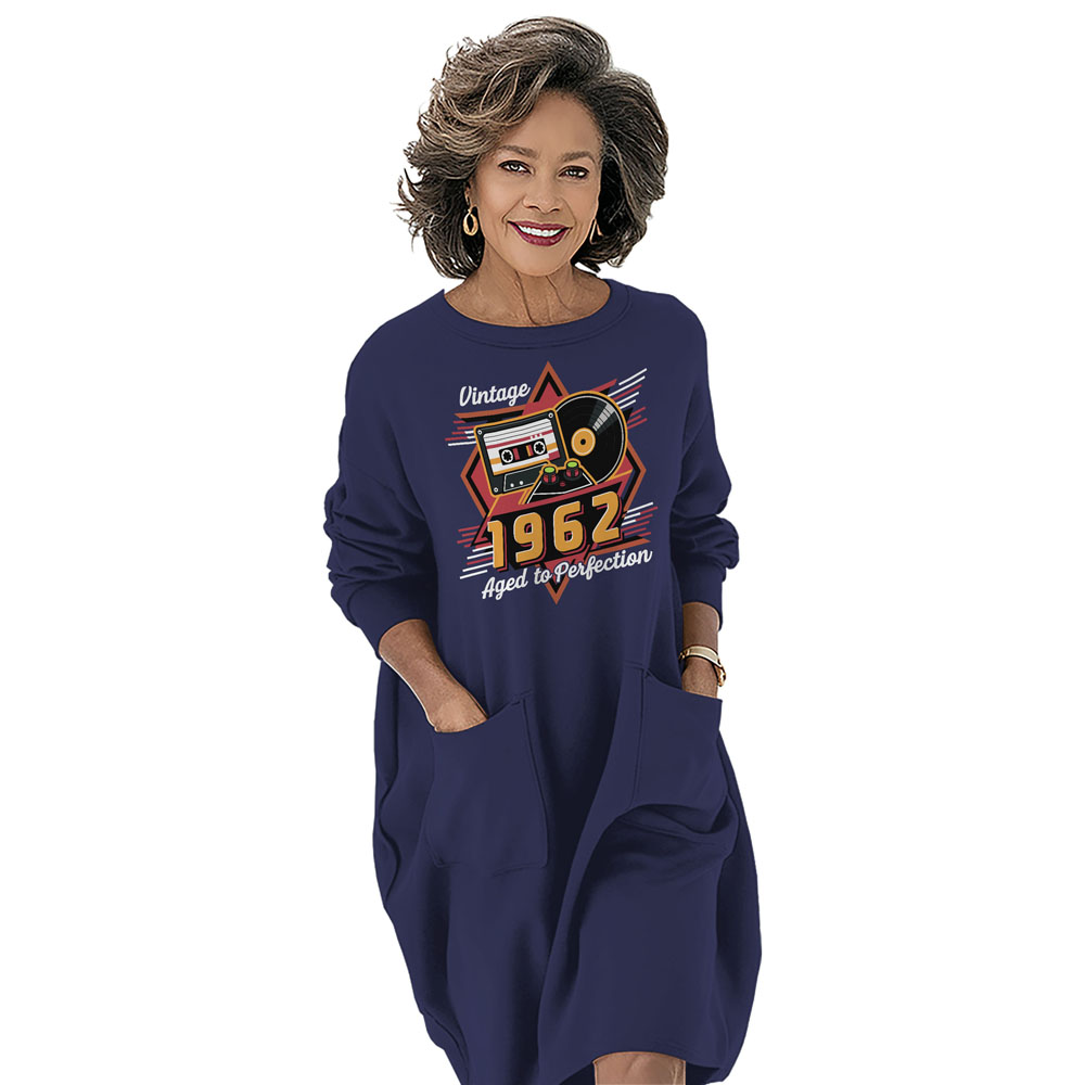 Vintage Aged Perfection 1962 Birthday Pocket Dress - variant image 1