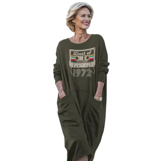 Best Of 1972 Birthday Pocket Dress – Grey