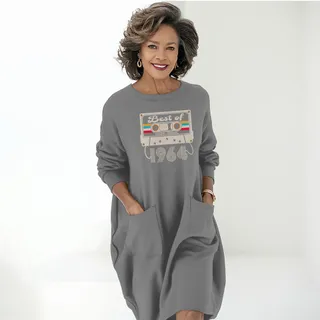 Best Of  1964 Birthday Pocket Dress – Grey