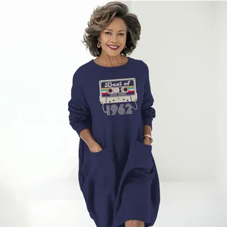 Best Of  1962 Birthday Pocket Dress – Blue