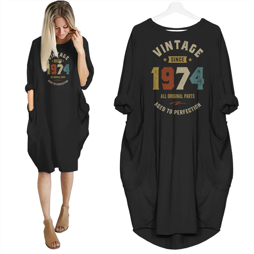 Vintage Perfection 1974 Birthday Pocket Dress - variant image 1