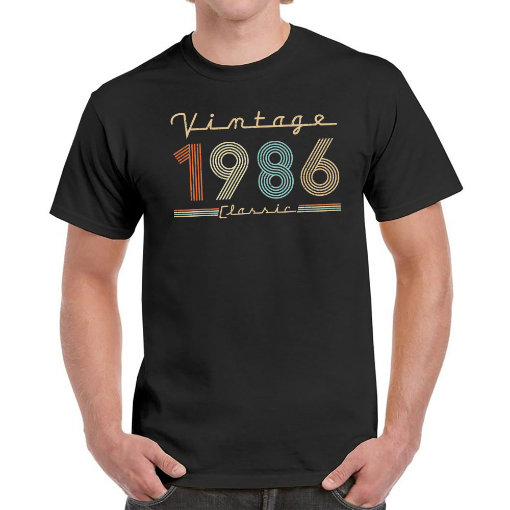 Vintage & Classic 1986 Birthday T-Shirt For Men Women - variant image 1