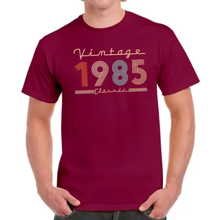 Vintage & Classic 1985 Birthday T-Shirt For Men Women – Maroon