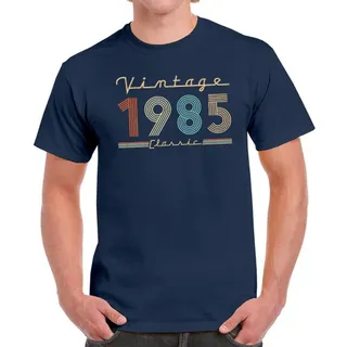 Vintage & Classic 1985 Birthday T-Shirt For Men Women – Navy