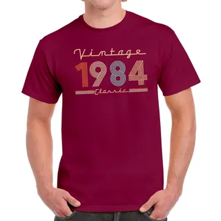 Vintage & Classic 1984 Birthday T-Shirt For Men Women – Maroon