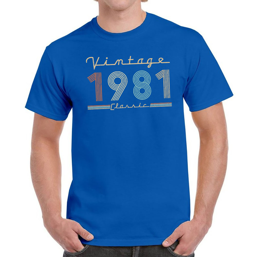 Vintage & Classic 1981 Birthday T-Shirt For Men Women - variant image 1