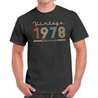 Vintage & Classic 1978 Birthday T-Shirt For Men Women – Dark Heather