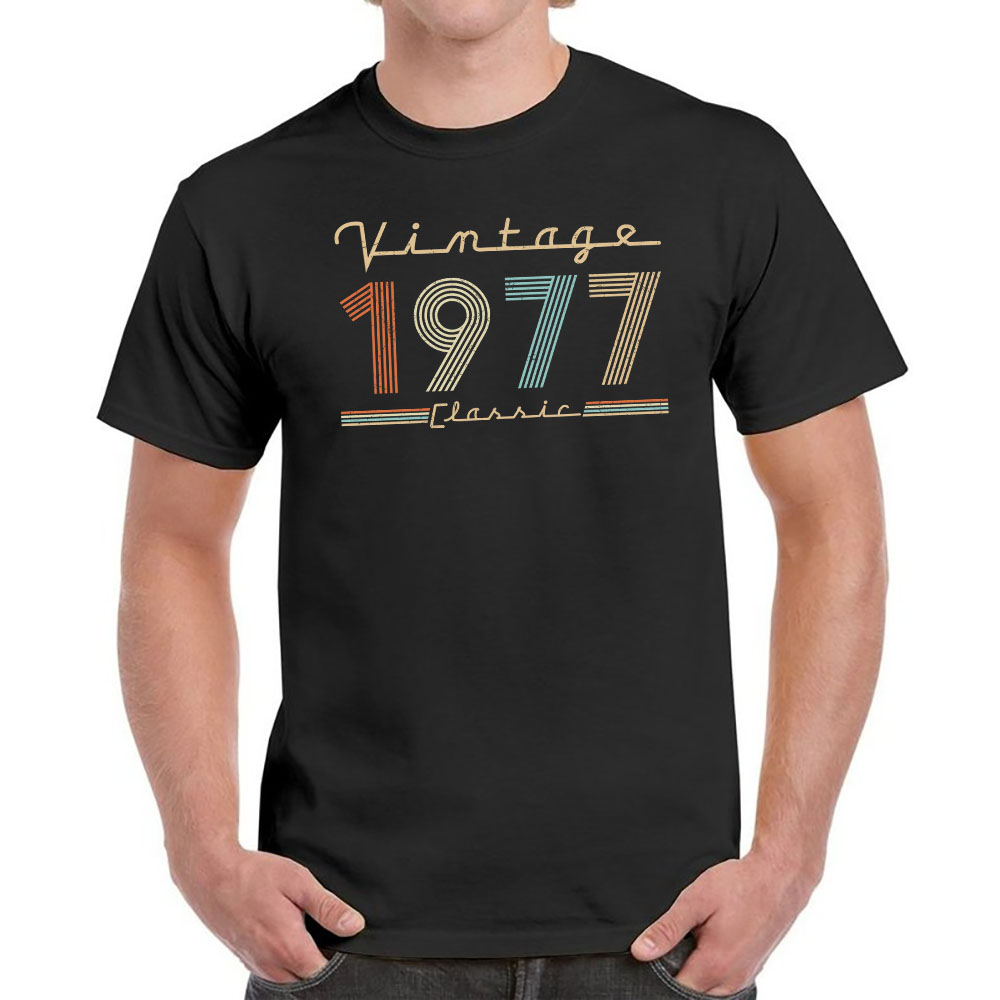 Vintage & Classic 1977 Birthday T-Shirt For Men Women - variant image 1