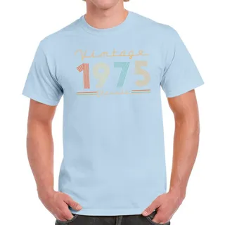 Vintage & Classic 1975 Birthday T-Shirt For Men Women – Light Blue
