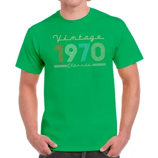 Vintage & Classic 1970 Birthday T-Shirt For Men Women – Irish Green