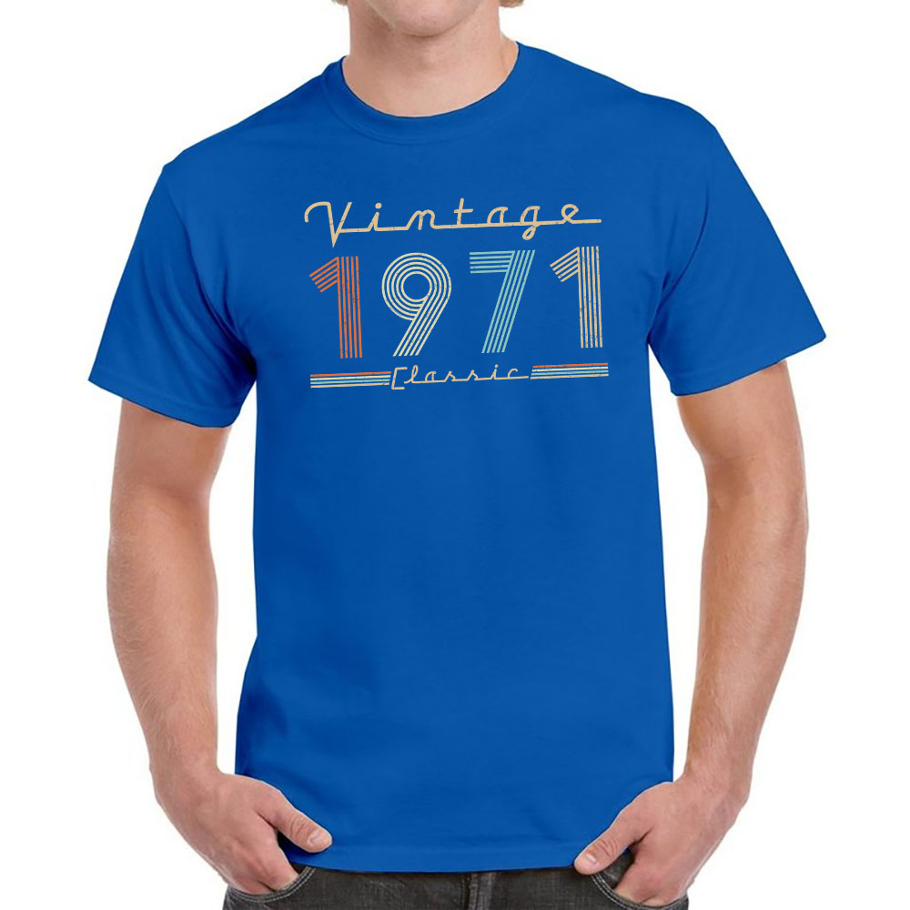 Vintage & Classic 1971 Birthday T-Shirt For Men Women - variant image 1