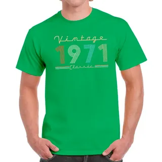 Vintage & Classic 1971 Birthday T-Shirt For Men Women – Irish Green