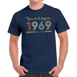 Vintage & Classic 1969 Birthday T-Shirt For Men Women – Navy