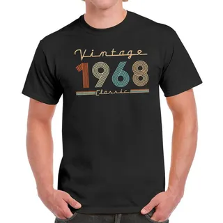 Vintage & Classic 1968 Birthday T-Shirt For Men Women – Black
